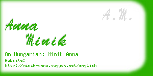 anna minik business card